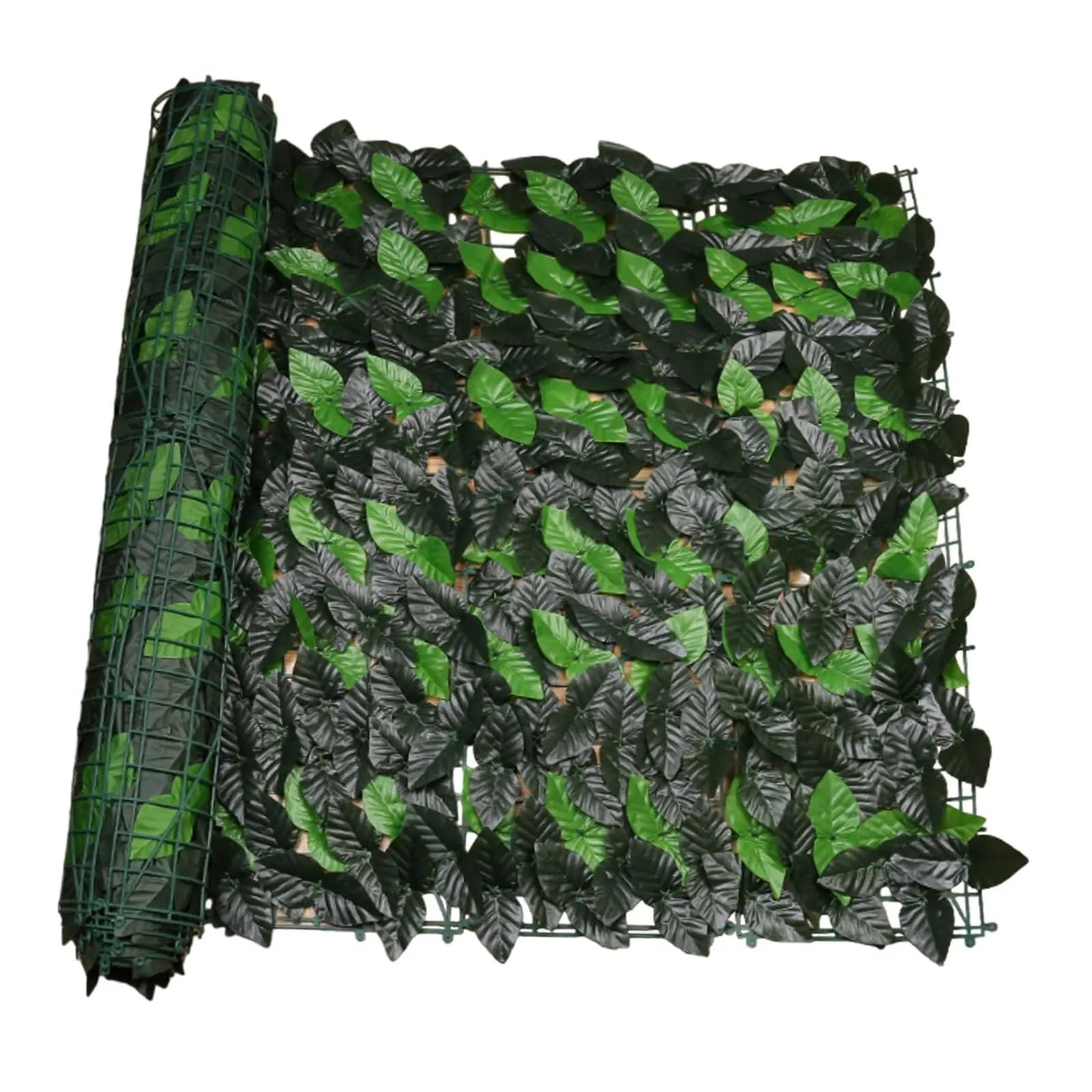 Artificial Leaf Privacy Fence Wall Screen Hedges Fence Faux Leaf Fencing Panel for Backyard Deck Landscape Decor(Dark Green 0.5x3.0m)
