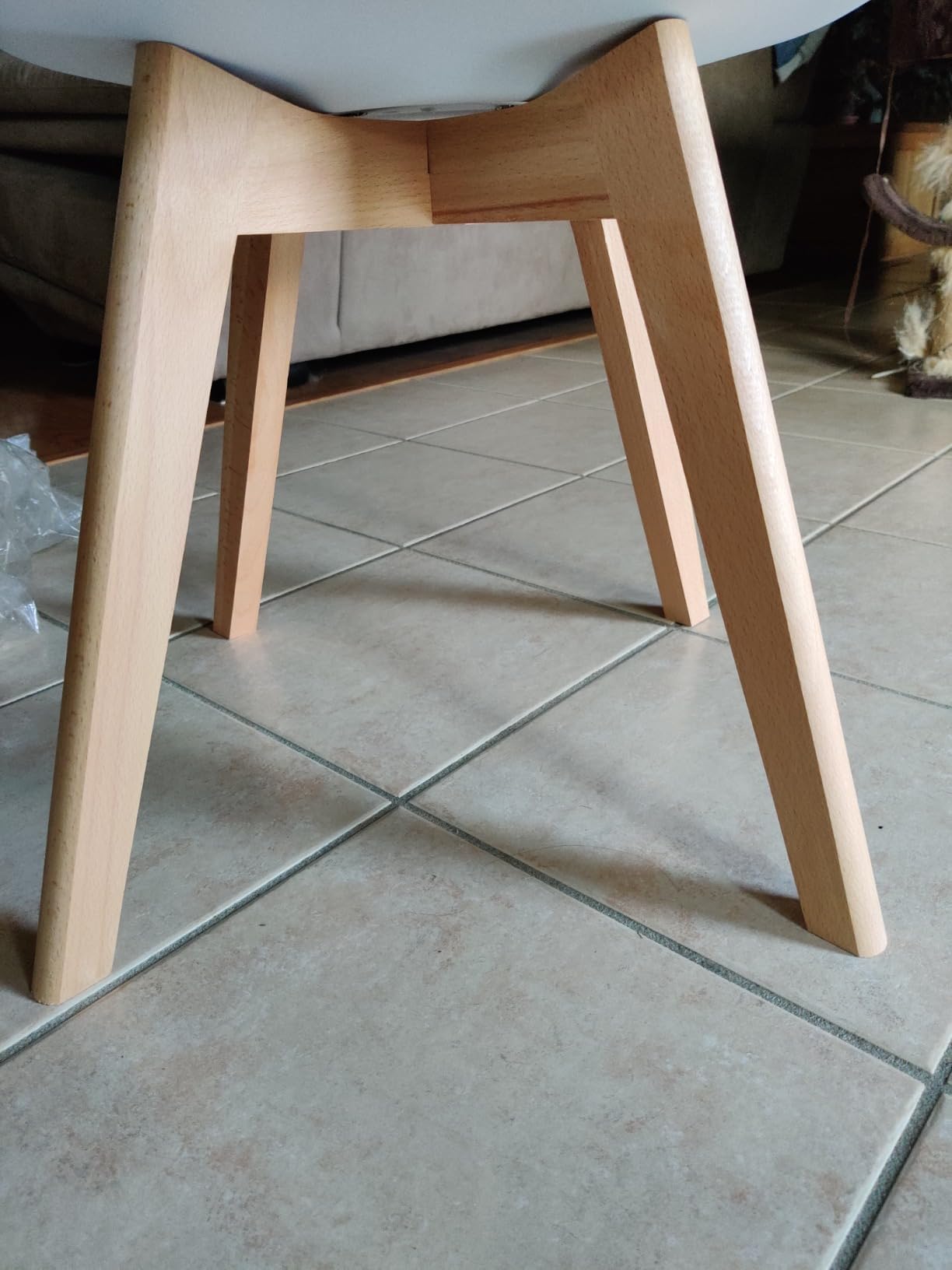 Sedie da pranzo Pack 6 Sedia scandinava ergonomica, piedi in legno massello e cuscino in schiuma morbida