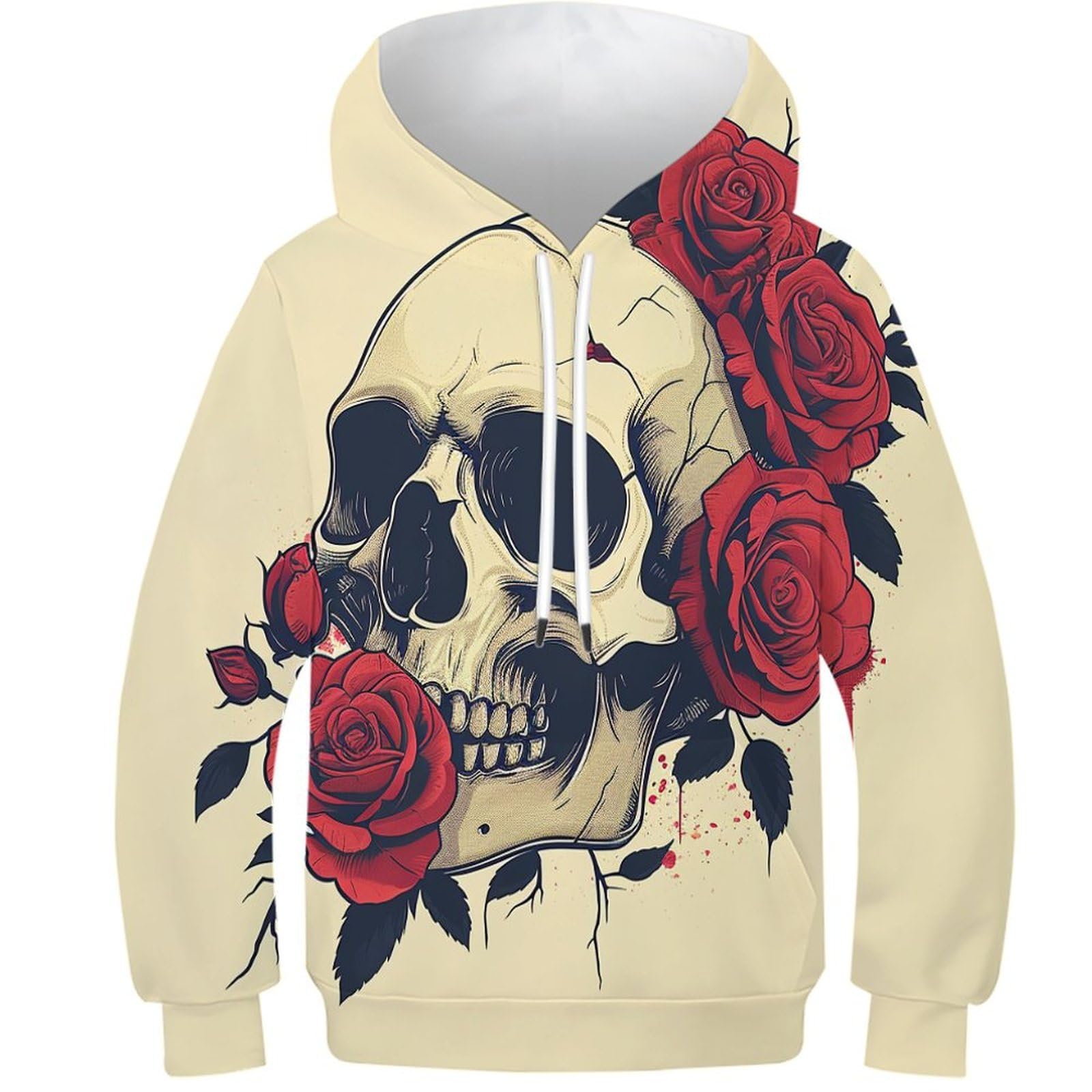Sweat tête de mort enfant imprimé 3D sweat-shirt à capuche hiver - 8