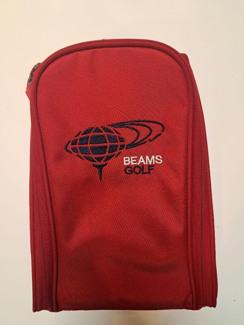 BEAMSGOLF ビームスゴルフシューズケースロゴデザイン赤レッド BEAMS