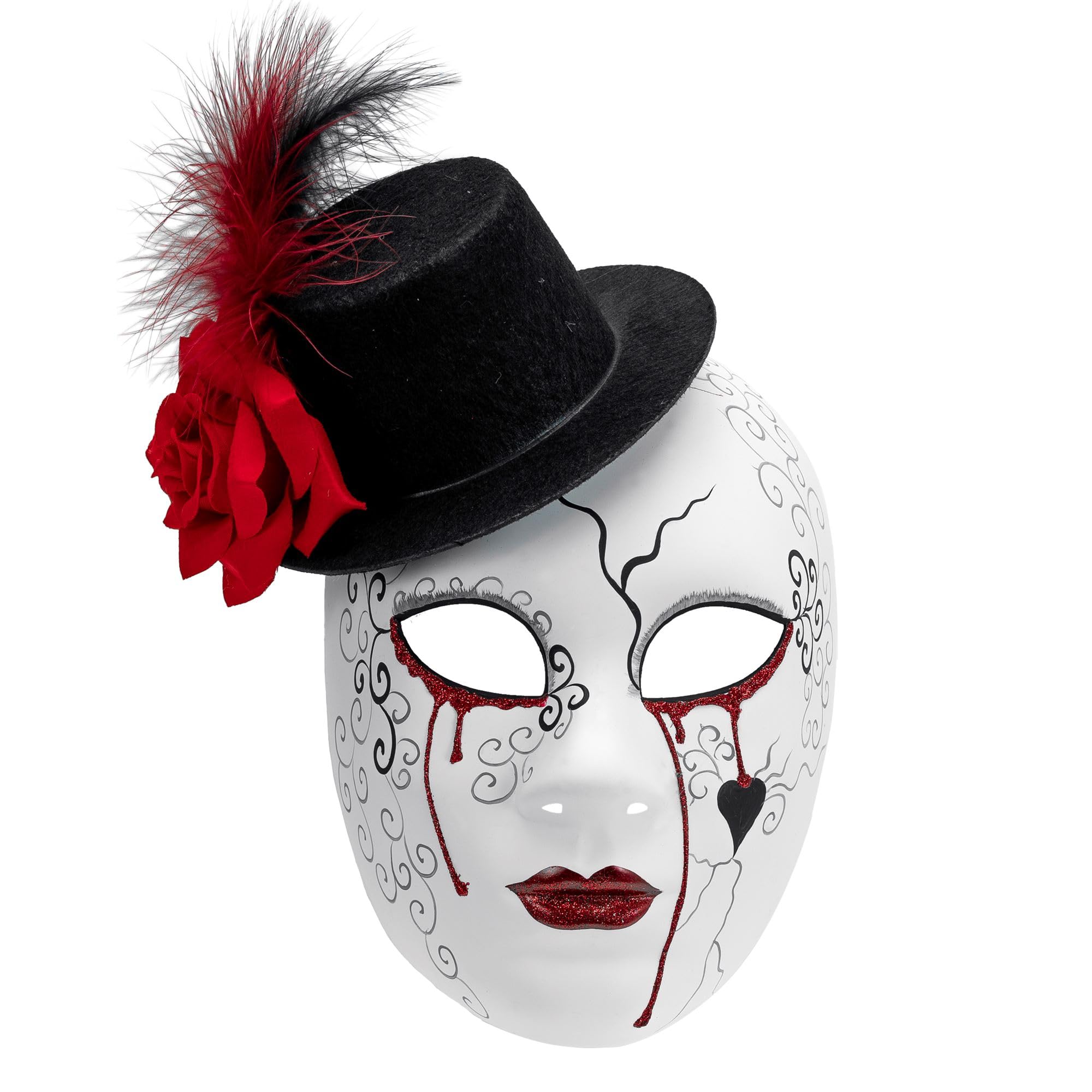 W WIDMANN MILANO Party Fashion - Adult Face Mask Killer Clown Accessory Halloween Carnival