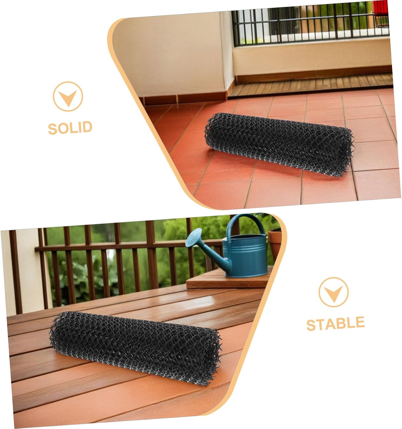 Pet Proof Barrier Net for Balcony and Indoor Use, 15.7' X 196.5' Black Hdpe Plastic Chicken Wire Mesh with Weather Resistant Durability and Pet Fall Protection for Cats and Dogs