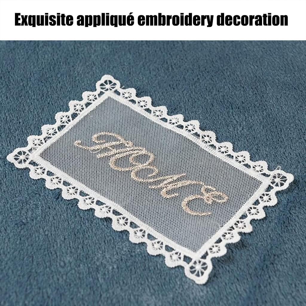 Bedspread Classic Atmosphere Pure Color Patch Embroidery Let Bedroom Single Double Bed Soft and Warm Quilt Birthday Present (Color : B Size : 180000cm) (A 200 * 230cm)