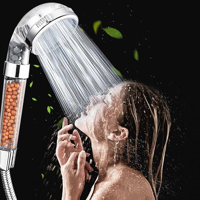 Ducha de mano con filtro, 3 modos, ahorro de agua, ABS miniatura 2