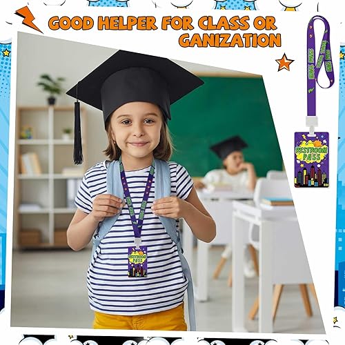 Vista 11 de Ctosree Juego de 8 cordones de PVC irrompibles para pasillos y pases escolares, suministros escolares, suministros para profesores, para aula