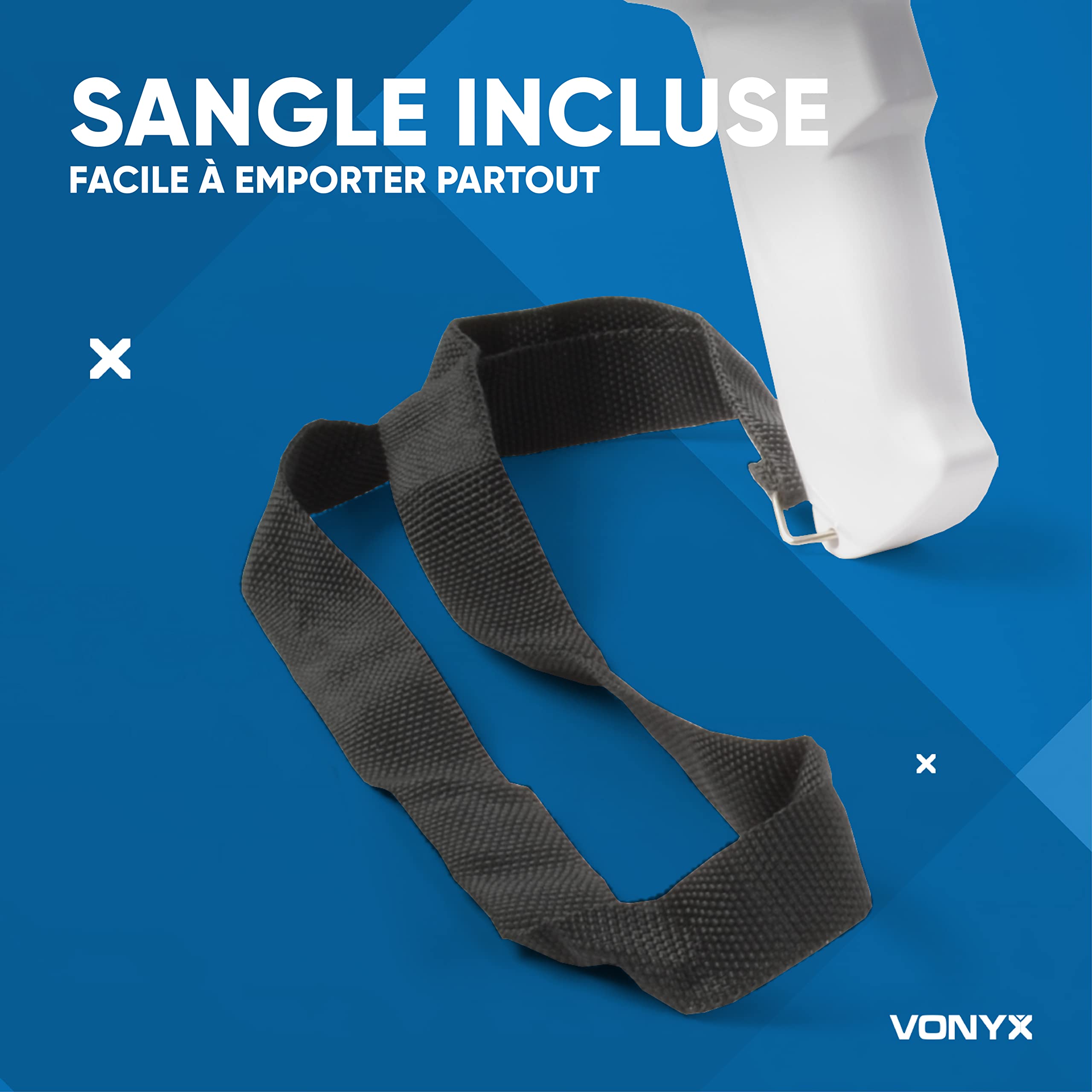 VONYX MEG020 Mégaphone Compact 20W, Idéal pour Manifestations et Matchs Sportifs - Jusqu’à 700 Mètres, Fonctions Enregistrement et Sirène, Poignée avec Dragonne, Réglage du Volume