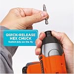 BLACK+DECKER 20V MAX* POWERCONNECT 1/4 in. Cordless Impact Driver Kit (BDCI20C)