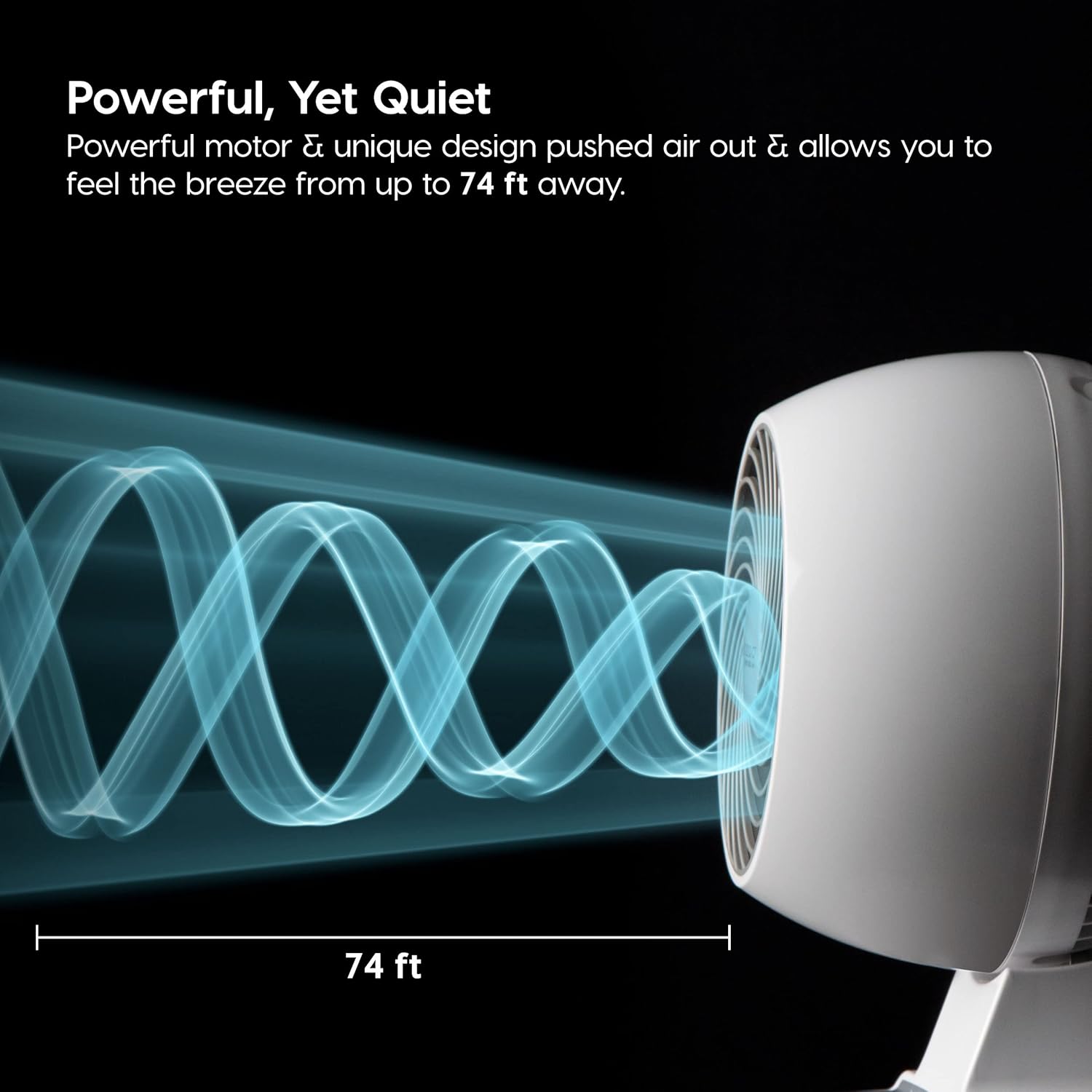 IRIS USA WOOZOO Desk Fan with Remote, Oscillating Table Air Circulator, 3 Speeds, 74ft Max Air Distance, Adjustable Tilt, Quiet Motor, Small Fan for Bedroom, Office, Dorm, White