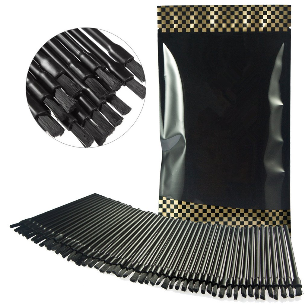 100 Pièces Jetables Lèvres Pinceaux Jetables Lèvres Brosses Kits d'Outils Maquillage, Noir
