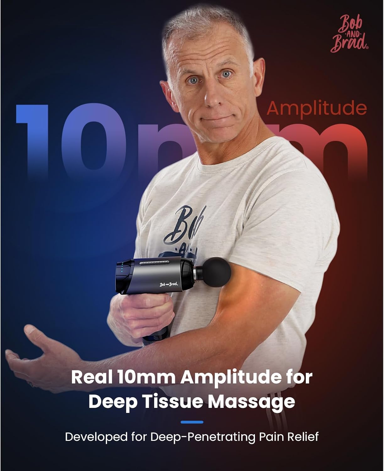 BOB AND BRAD T2 Pro Massage Gun with Heat and Cold, Deep Tissue Percussion Massager Gun for Pain Relief, Muscle Massager, HSA Electric Back Massagers for Professional Athletes FSA Eligible