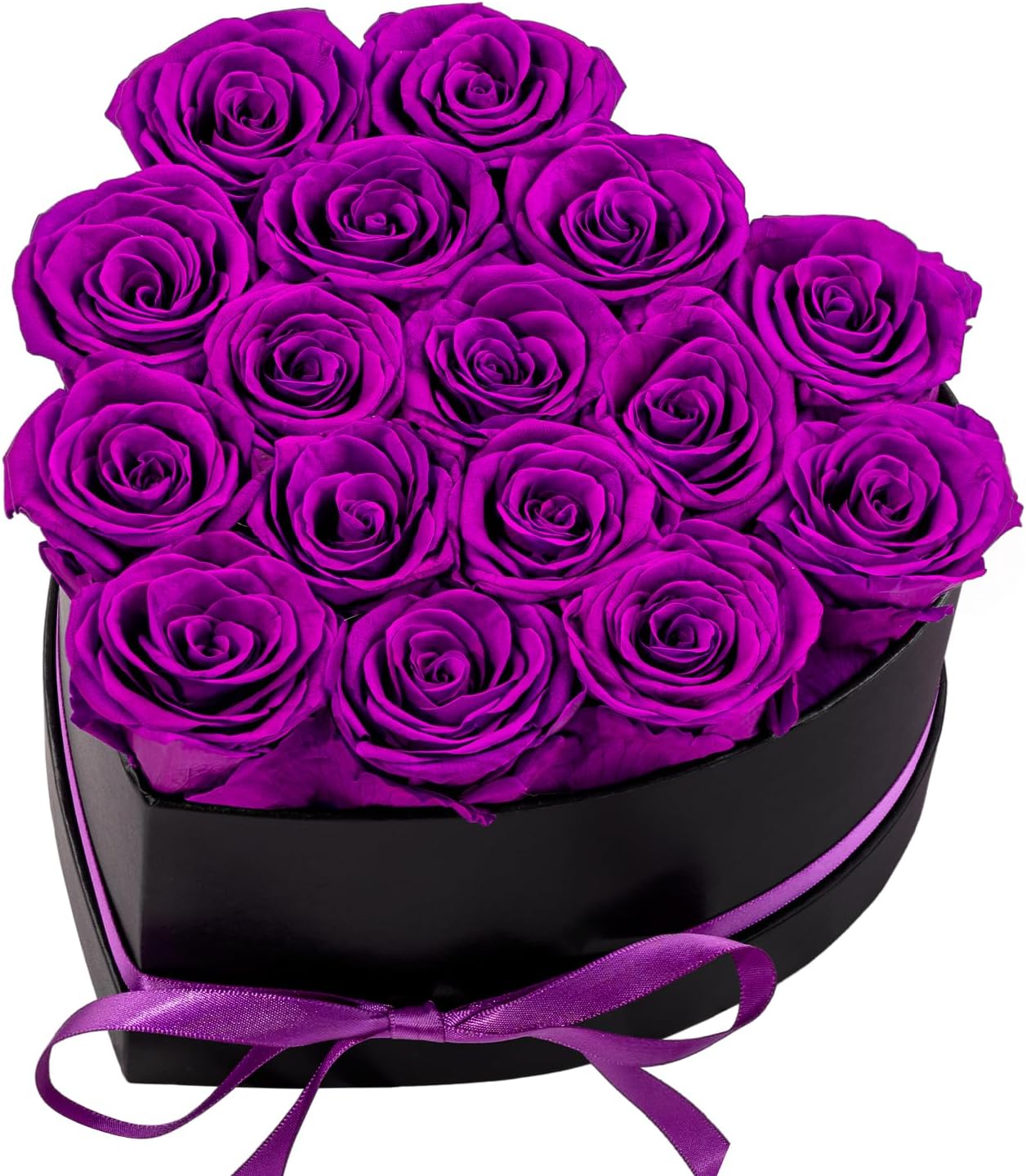16 Forever Preserved Flowers in a Box, Vanlentines Day Gifts for Her, Eternal Roses Flowers for Delivery Prime, Birthday Gifts for Women Mom Grandma Wife (Purple)