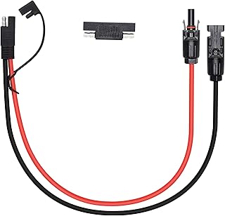 SINLOON 16inch Solar Panel to SAE Adapter SAE to Male & Female Adapter 10AWG Cable with SAE Polarity Reverse Adapters for RV Solar Panel Battery (SAE)