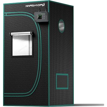 MARS HYDRO Grow Tent 60 x 60 x 120 cm Indoor Grow Tent Reflective Mylar Grow Tent Hydroponics Removable Base Tray for Plants Growing Room Reflective Mylar grow tents hydroponics removable base tray for plants growing room