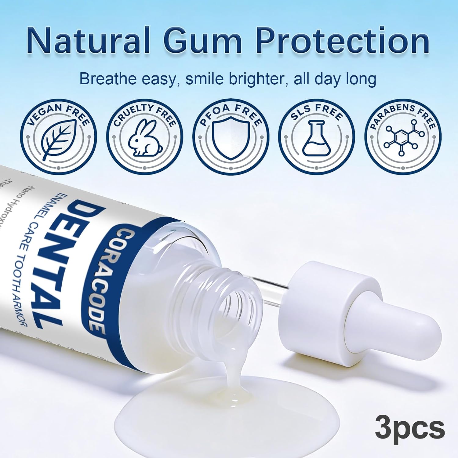 Tooth Armor Liquid | Enamel Care Drops to Support Stronger Teeth & Soothe Sensitivity | Daily Oral Care Routine | 60 ml (3)