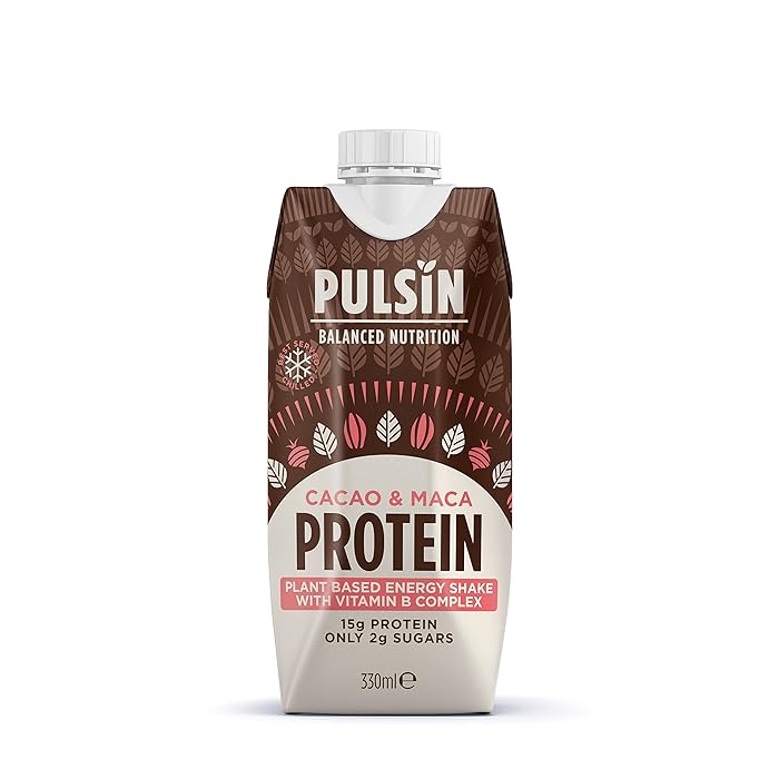 Buy Pulsin Vegan Cacao & Maca Protein Vitamin B Energy Shake 12 x