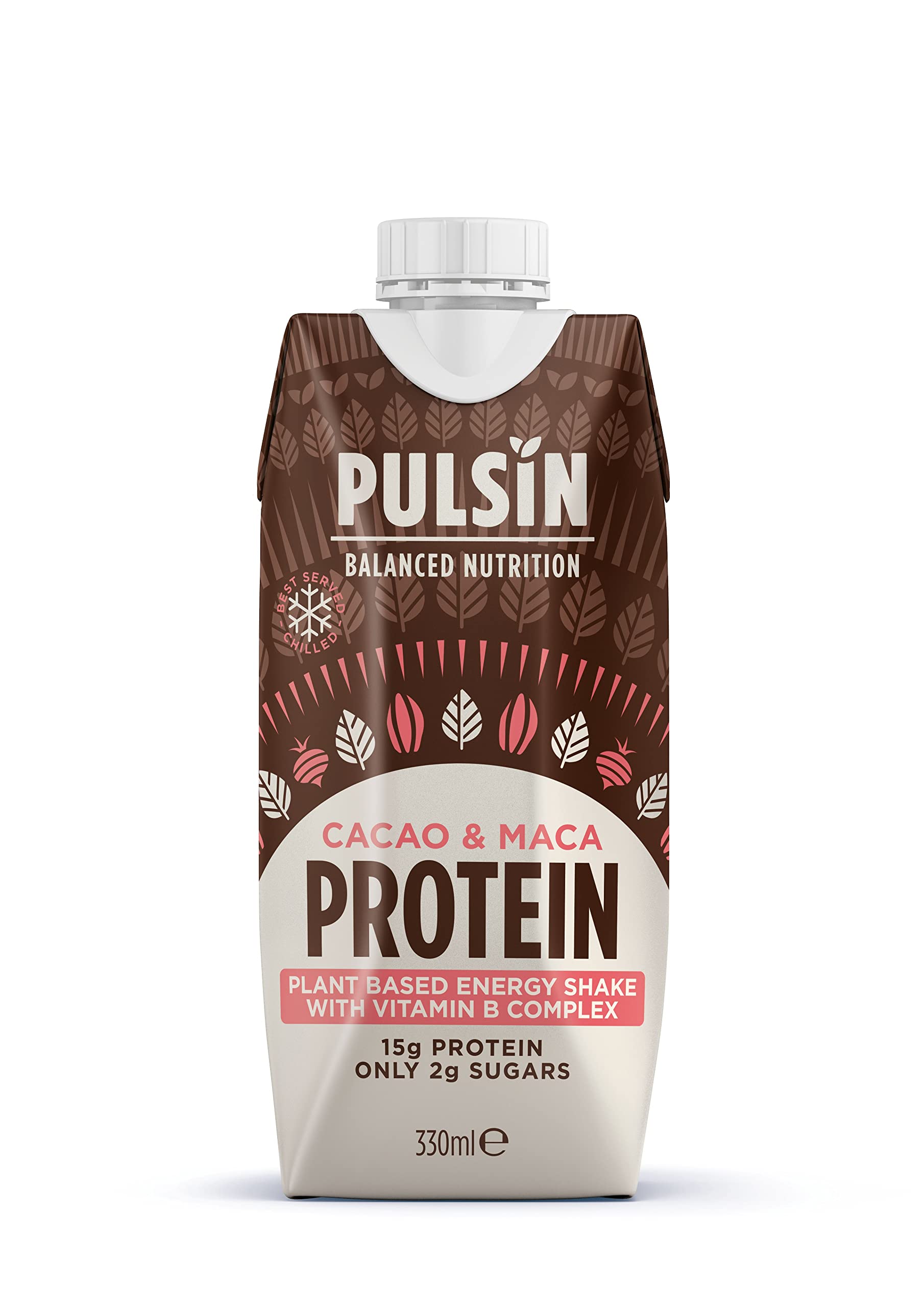 Buy Pulsin Vegan Cacao & Maca Protein B Energy Shake 12 x 330ml