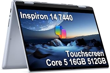Dell Inspiron 14 7440, 14" 2-in-1 Laptop, Core 5 120U, 16GB DDR5, 512GB SSD