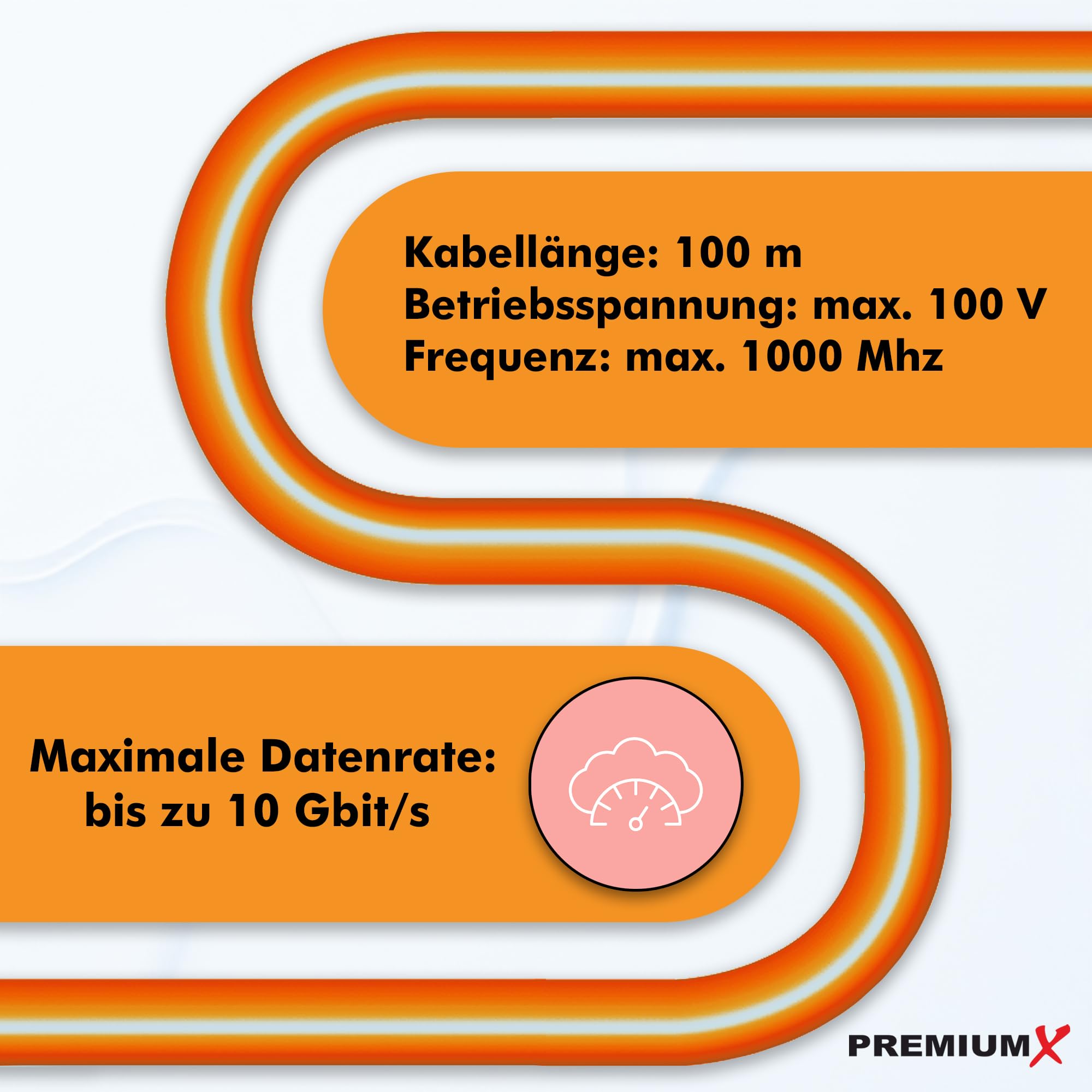 Premium X CAT 7 Netzwerkkabel 100m LAN Kabel Simplex Kupferkabel Ethernet Datenkabel S/FTP PiMF PoE Eca Kat7 Verlegekabel Installationskabel für müheloses Verlegen