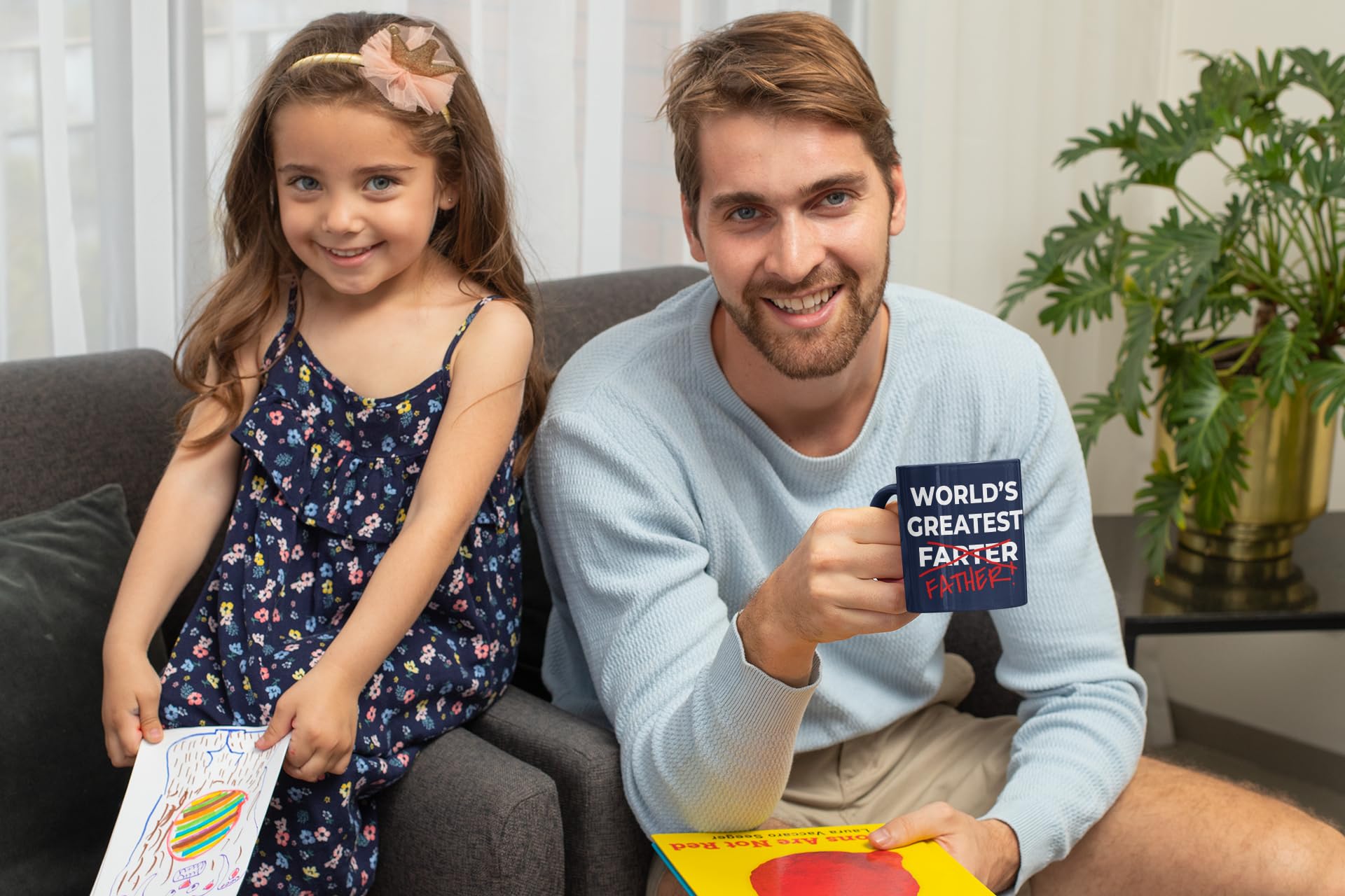 Divertida taza de café para el día del padre, taza de café Best Farter Ever; divertidas tazas para el día del padre de hijo, hija, niños, regalos de Navidad, divertidos regalos de broma de cumpleaños