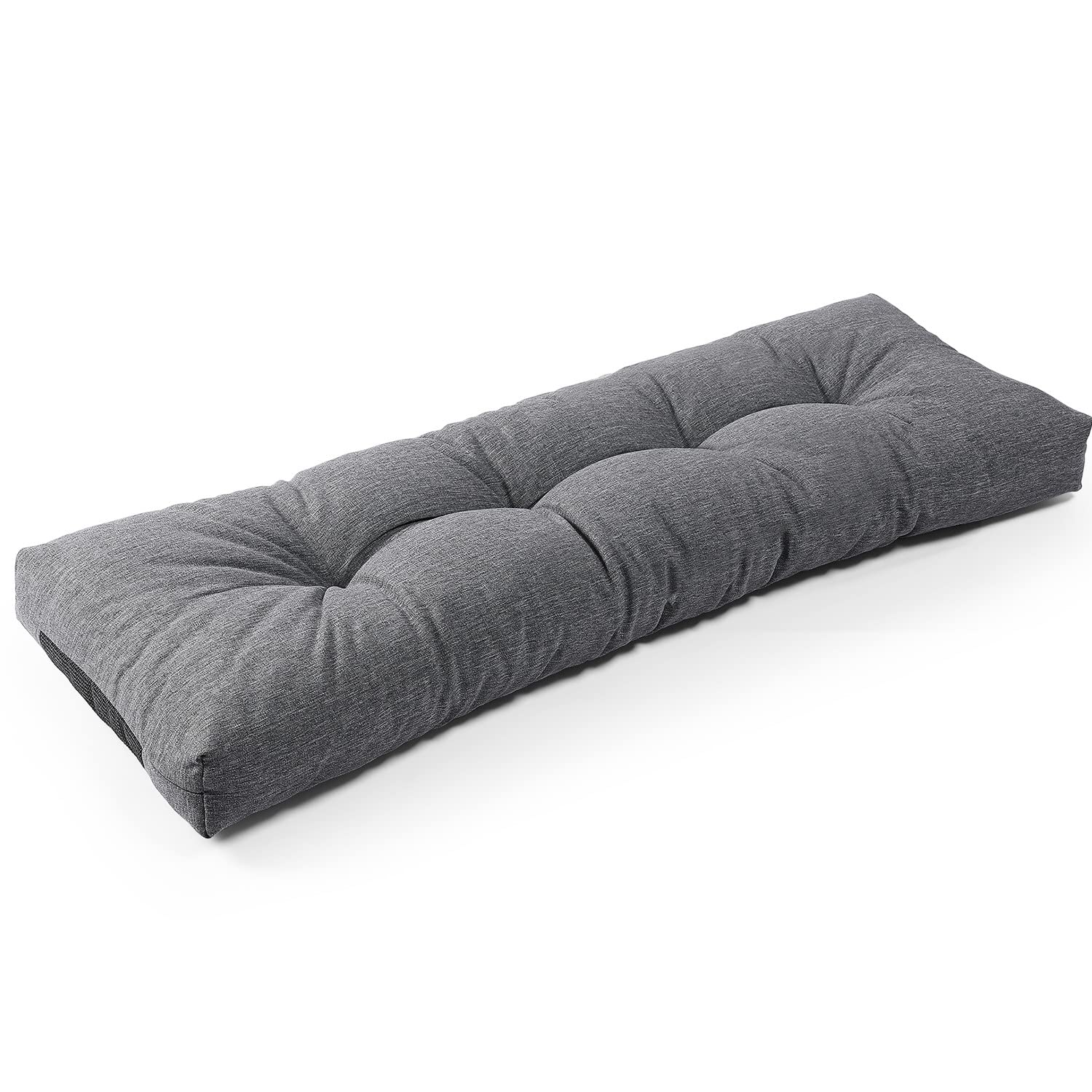 SUNROX LokGrip Non Slip Tufted Memory Foam Bench Cushion, FadeShield Water Resistant Durable Thicken Outdoor/Indoor Bench Seat Pads 54x16x4 inch,