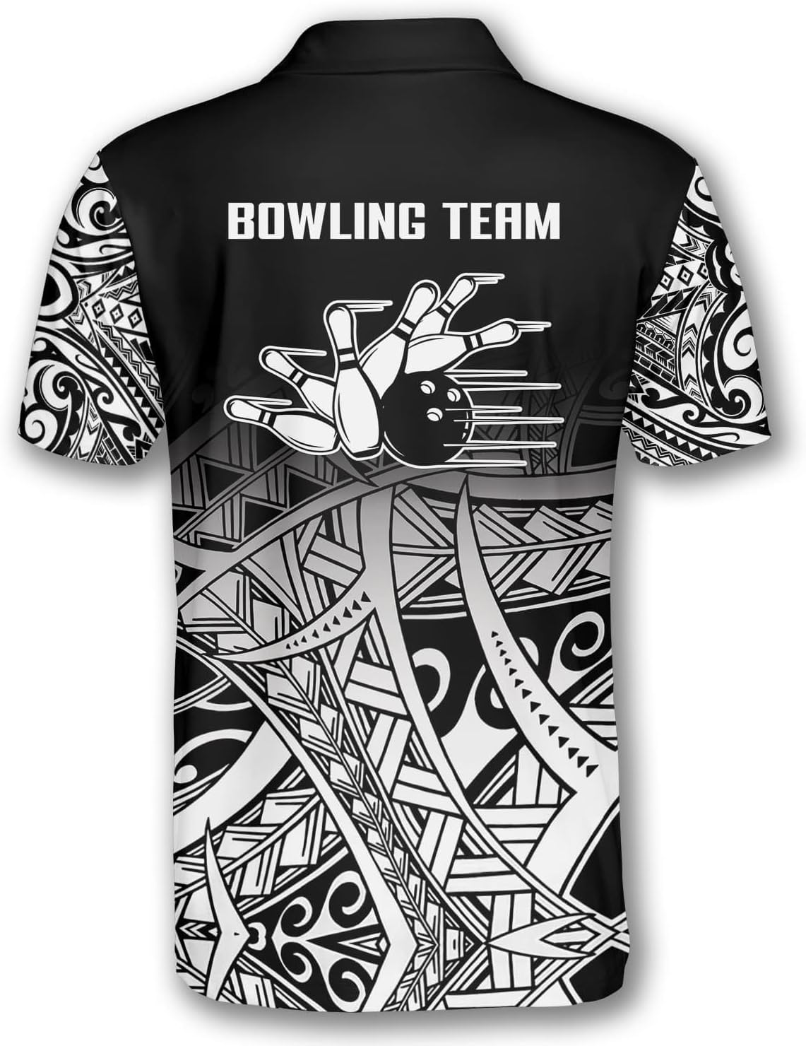 PRIMESTY Custom Bowling Shirts for Men and Women, Tribal Pattern Bowling Polo Shirts, Personalized Tribal Bowling Jerseys