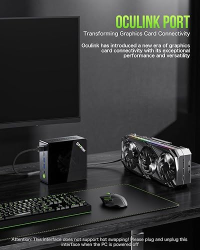 Miniatura 5 de GMKtec Mini PC Gaming, M7 AMD Ryzen 7 PRO 6850H (8C/16T 4.70Ghz) Dual NIC LAN 2.5G Computadora de escritorio, 16 DDR5 RAM + 512 GB Disco Duro PCle