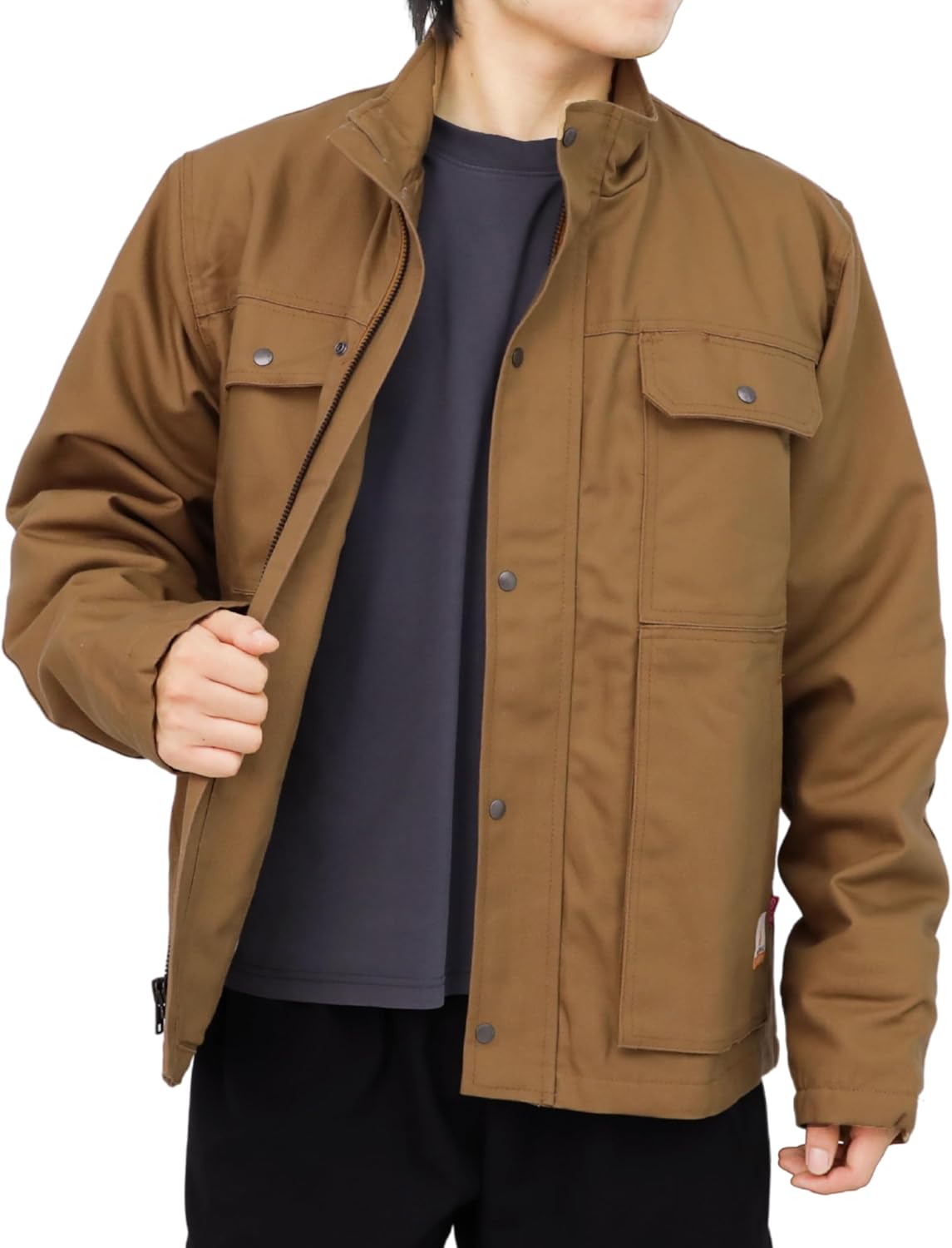 BOCOMAL FR Jackets Insulated Coat CAT4 Fire Resistant Duck Canvas Winter Outwear Light Water Repellent and Oil Resistant - Image 2