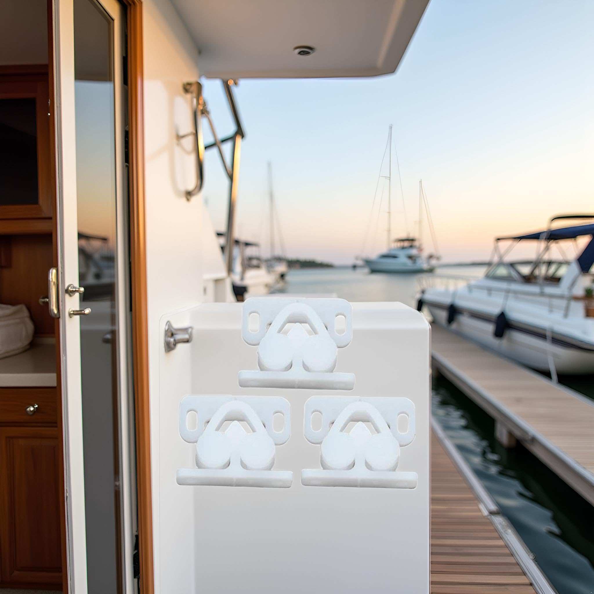 Boat Door Latch Plastic Arrowhead Catch YuanHolumid 3Pcs White Marine Boat Ball Catch Door Cupboard Spring Back Plates Roller Latch Plastic 1051577 Boat Cabinet Latch Cabinet Door Latch White