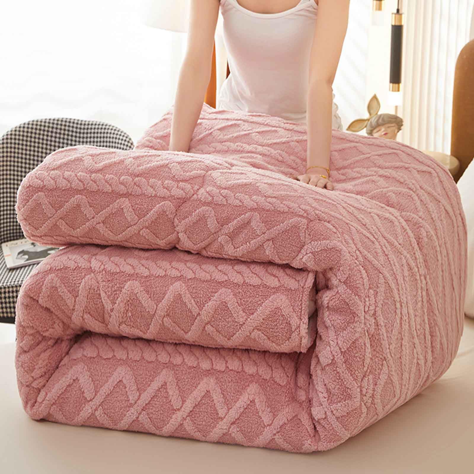 Couette Hiver Très Chaude Couette d'hiver Épaisse Et Chaude en Peau d'agneau Duveteux Couette Épaissir Consolateur Couette De Lit Doux Et Chaud pour(05,220 * 240cm/5kg)