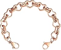 Vista 14 de LinnaLove Pulsera de alerta médica intercambiable de acero inoxidable con eslabones de corazón
