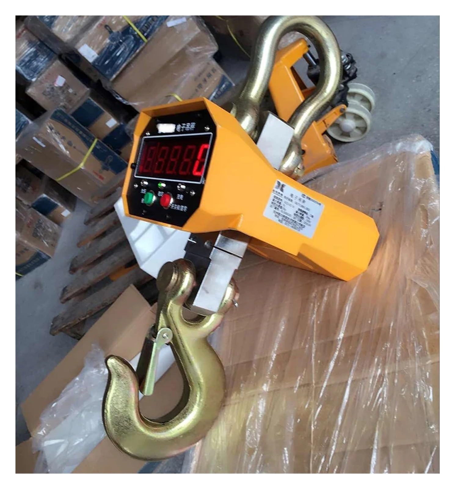 Bilancia di sollevamento digitale 3T/3000kg Display rosso o verde Guscio in alluminio Telecomando senza fili Bilancia for gru industriale Professionale