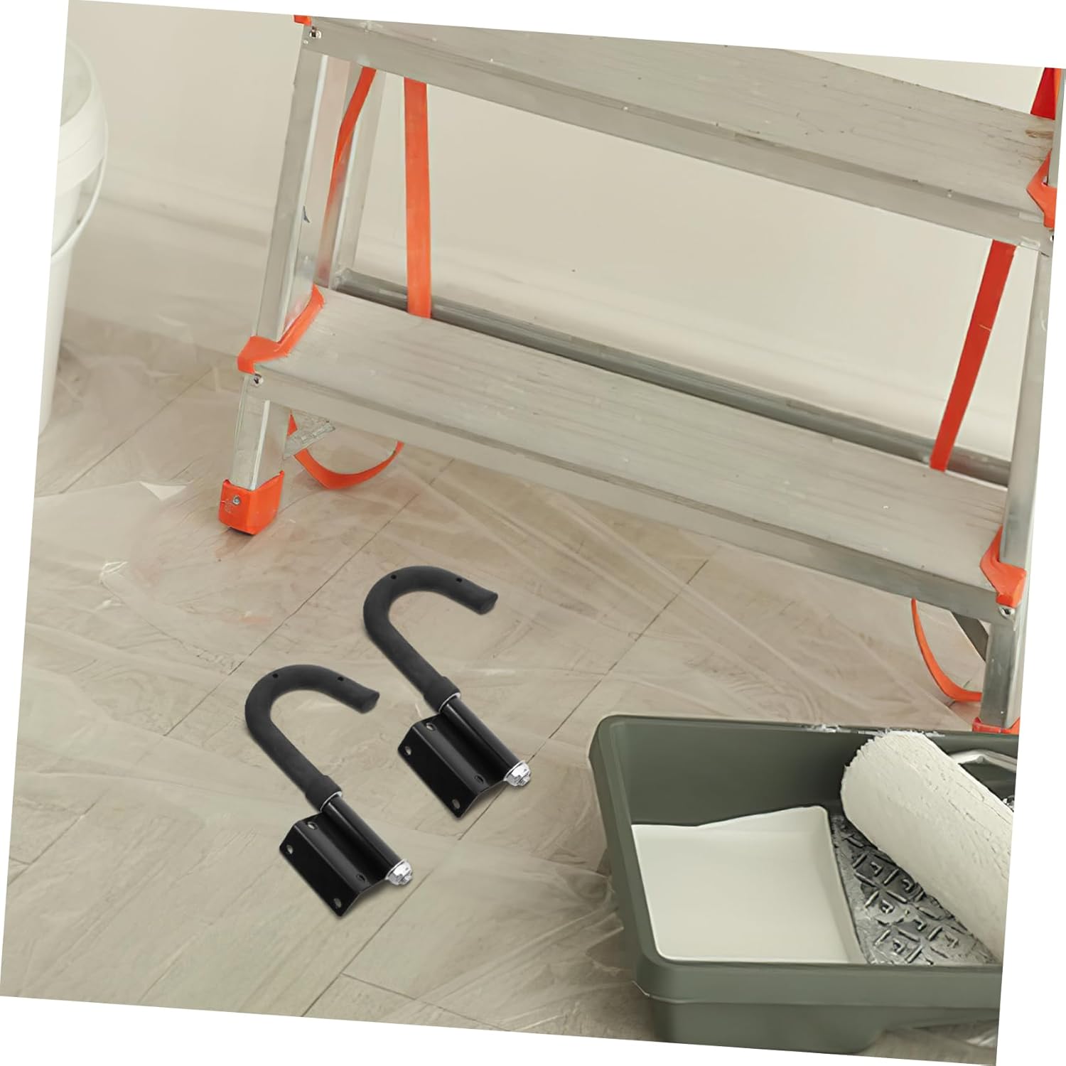 GLEAVI 2pcs Ladder Hooks for Outdoors Extension Ladder Accessories Easy Installation for Enhanced Stability for Home Office and Garage Use