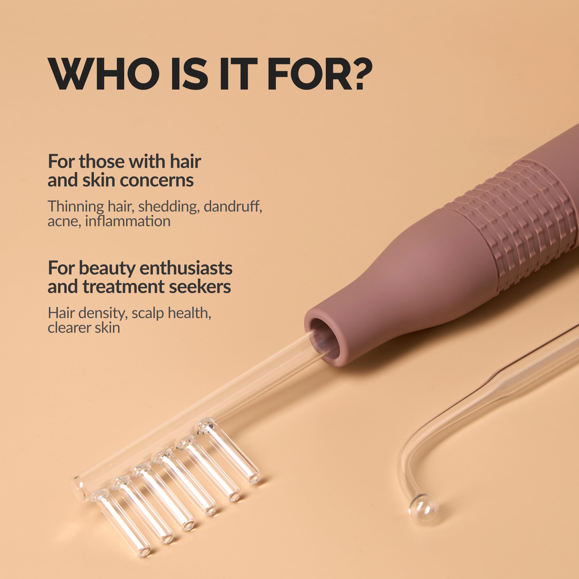 GESS Dars - Aparato de masaje de alta frecuencia con gas argón y neón, 2 electrodos faciales y cabello, barra de alta frecuencia para el tratamiento del acné, antienvejecimiento