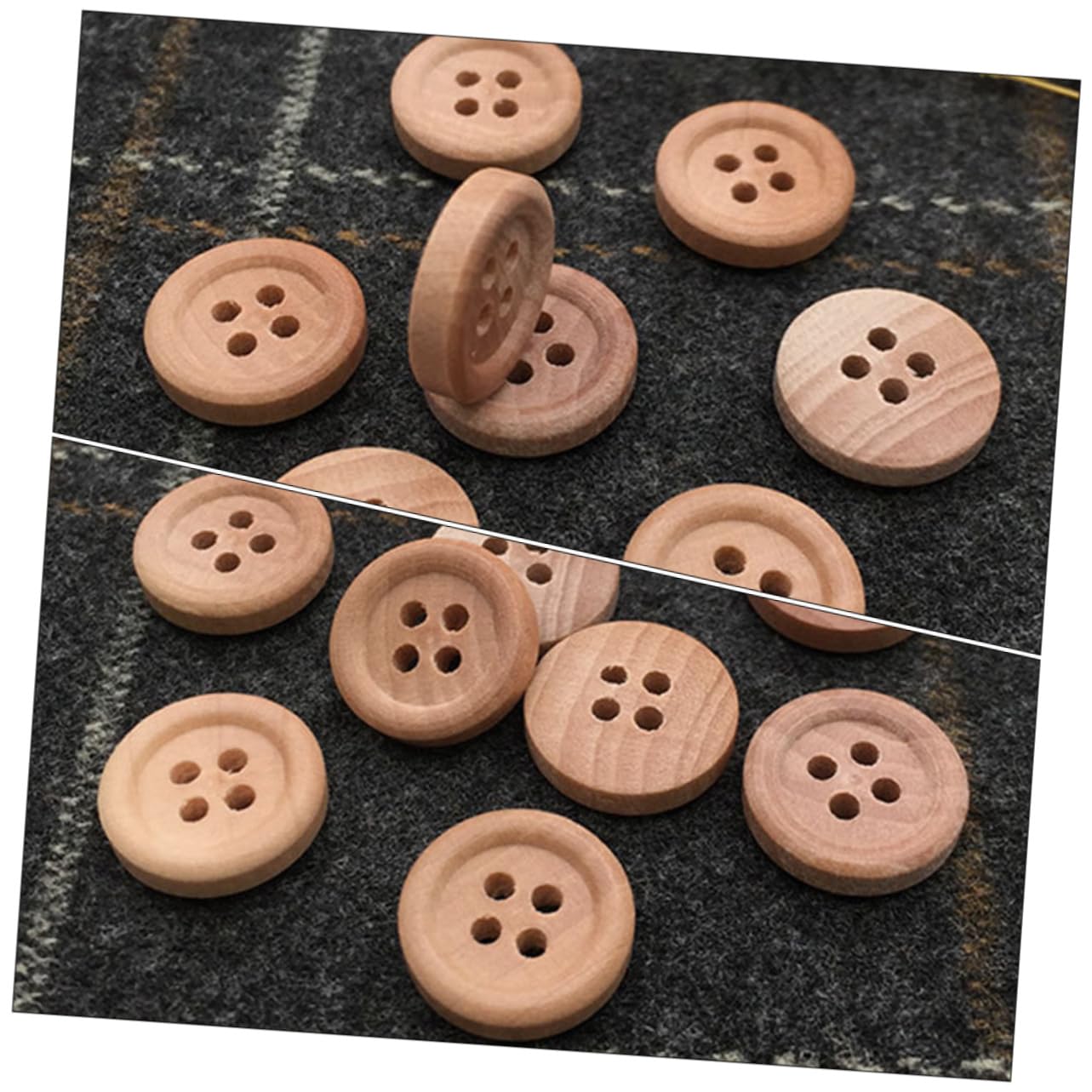 Guziki z żywicy do rękodzieła, 50 szt. Kolorowych guzików dziennika Drewniane guziki Retro Decor Buttons