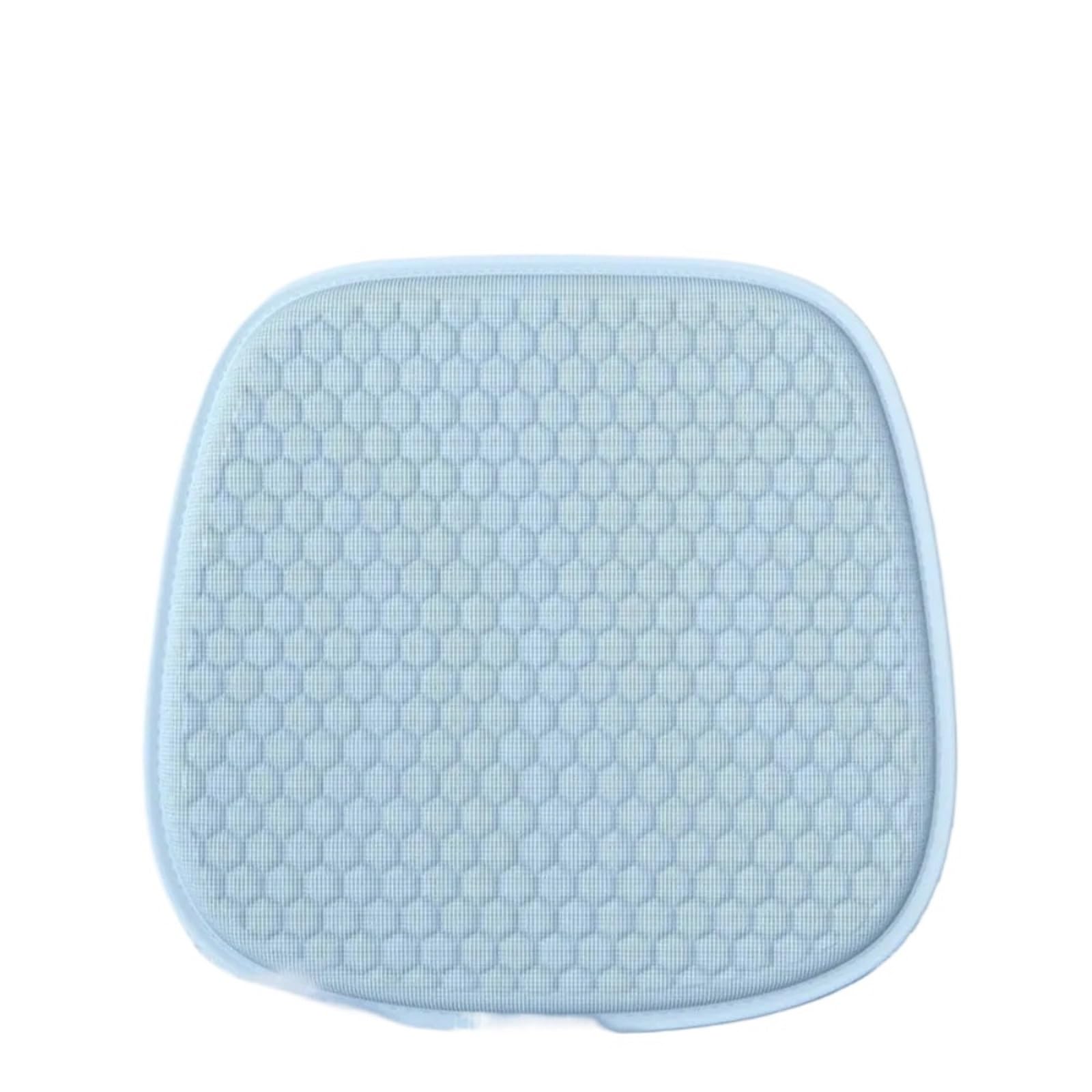 EGwvdgmb Gel Cooling Car Seat Cushion, Cooling Car Seat Cushion Gel Ice Silk Honeycomb 3D Breathable High-Resilience Multicolor(Blue)