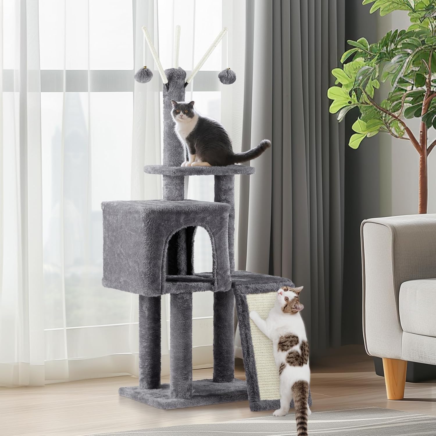 review Cat Tower Cat Tree for Indoor Cats 49