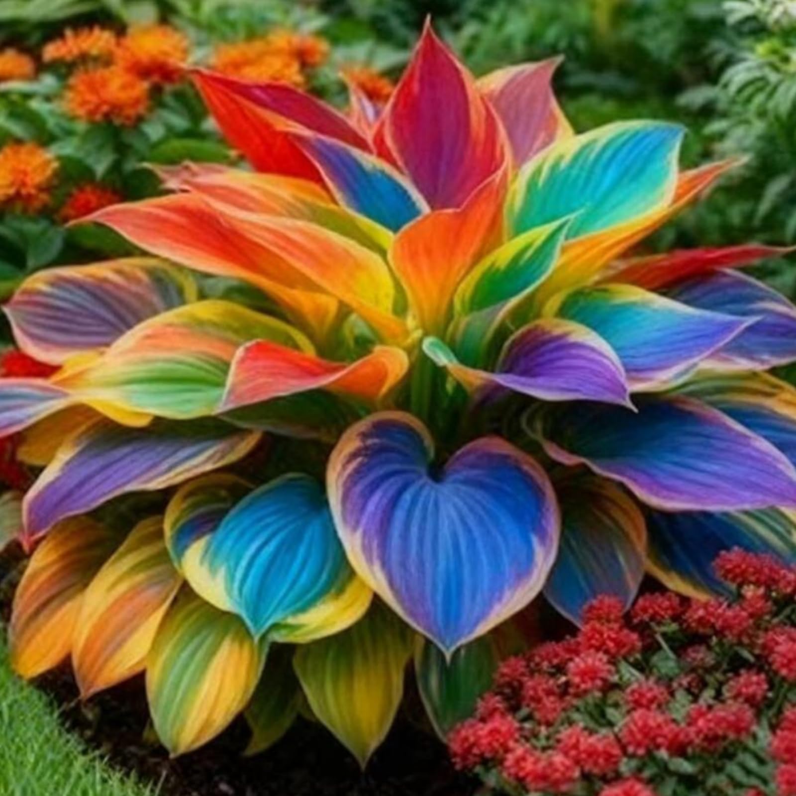 Striking Hosta Bulbs Mix for Planting Now UK/Stunning Ornamentals,Potted-Plants-Rhizome,Midnight Blue Butterfly Flowers,Cold-Tolerant/Perennial,Excellent Display,Garden.-8Bulbs-G