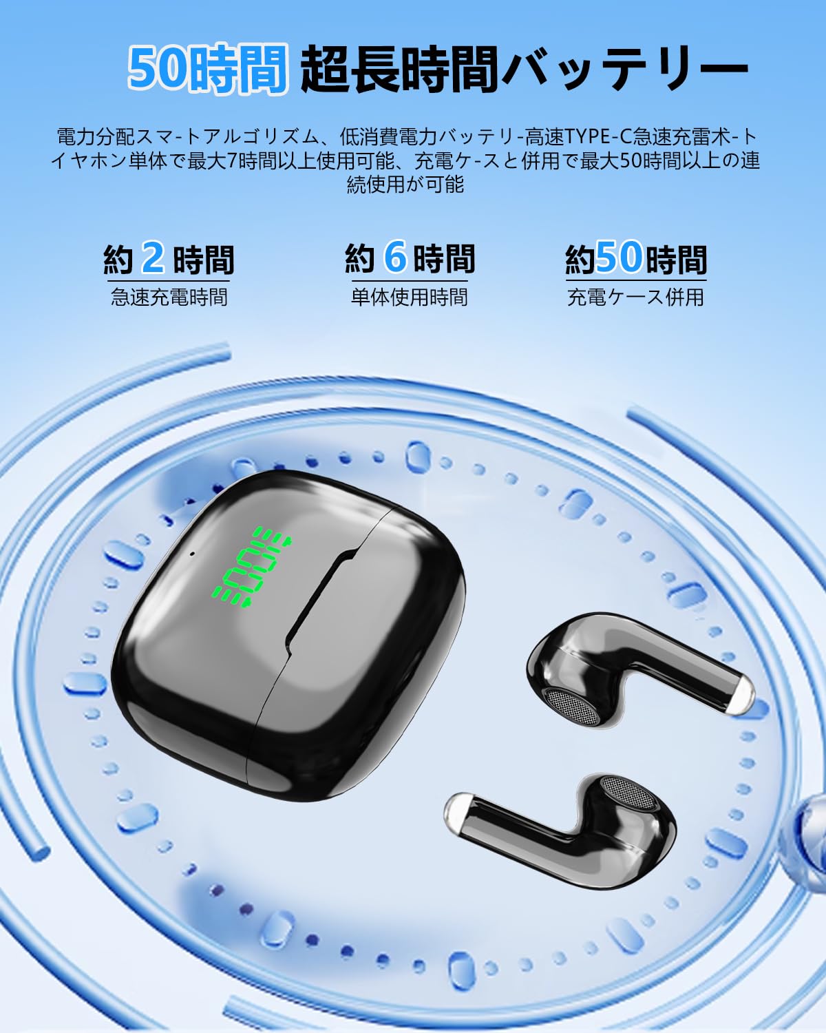 Amazon.co.jp: イヤホン Bluetooth ワイヤレスイヤホン 2つのシリコン