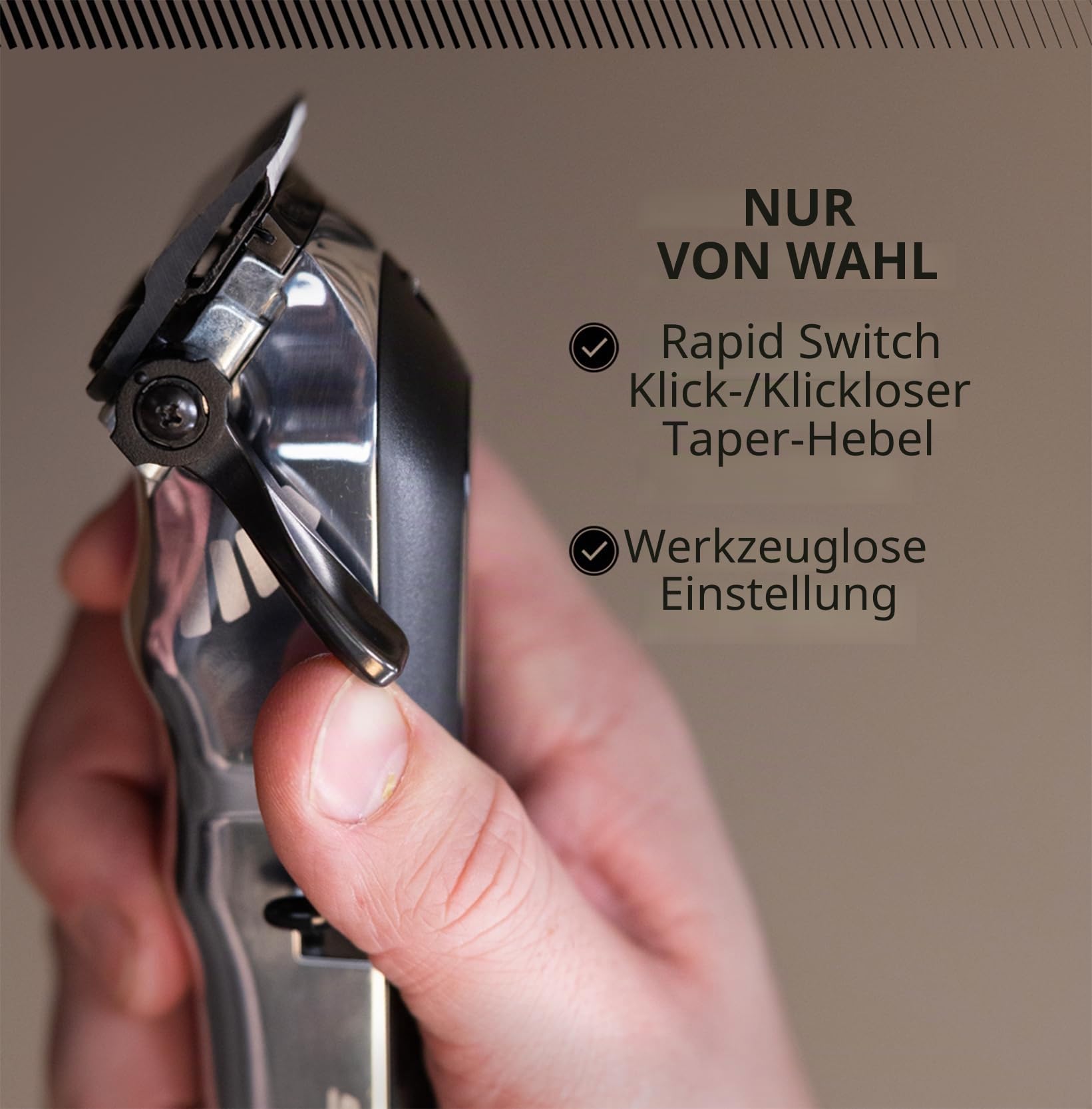 Wahl Senior 2.0 - Professioneller Kabelloser Haarschneider - Für Fades & Gezielte Schnitte, Motor mit Drehzahlanpassung, DLC-beschichtete Klinge, 2,5 Stunden Laufzeit, Set mit Ladestation