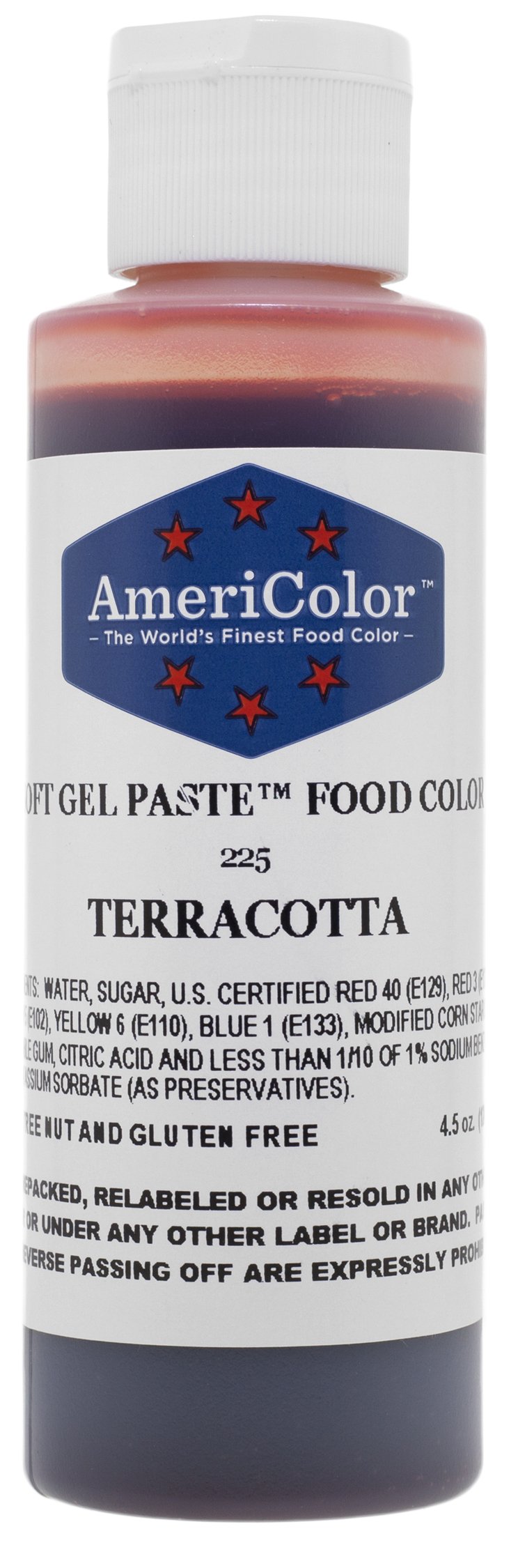 TERRACOTTA SOFT GEL PASTE 4.5 OZ Cake Decorating