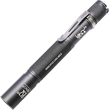 First Class Precision Machining pen light penlight XENO ES2 Military Standard Crust with Two-direction Detachable Stainless Steel clip Waterproof 2 Meter by AA*2