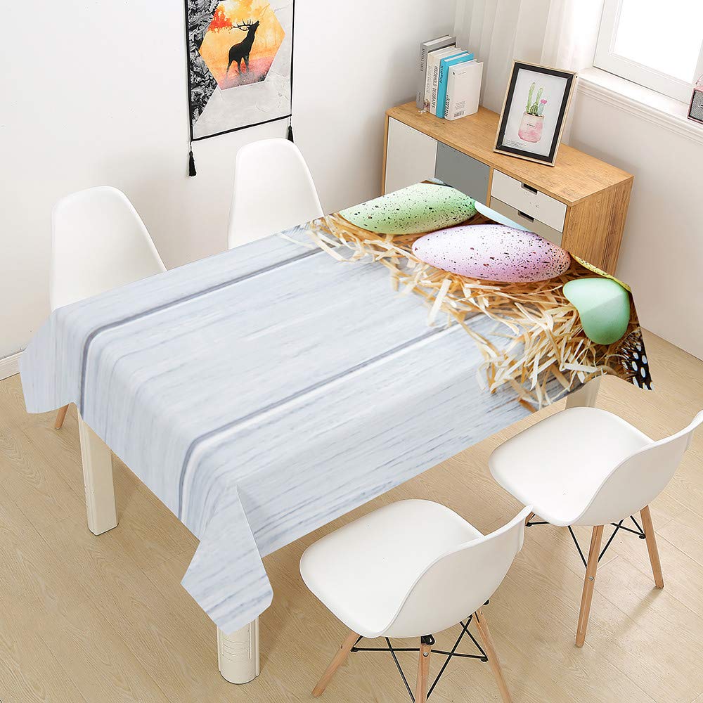 Nappe Pâques anti-tache rectangulaire 140x260 | Protégez votre table avec ce tissu lavable