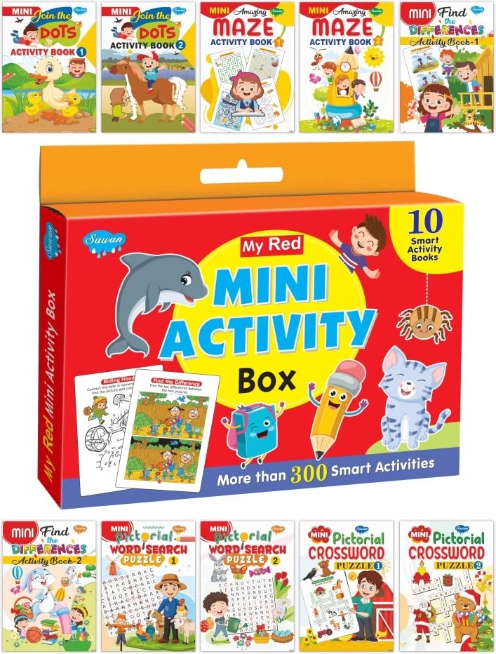 10 Exciting "Smart Adventures: Interactive Mini Activity Books for Curious Kids"(More Than 300 Smart Activities)