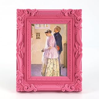 Small 5x7 Picture Frame with Velvet Finish, Cute Pink Decorative Photo F...