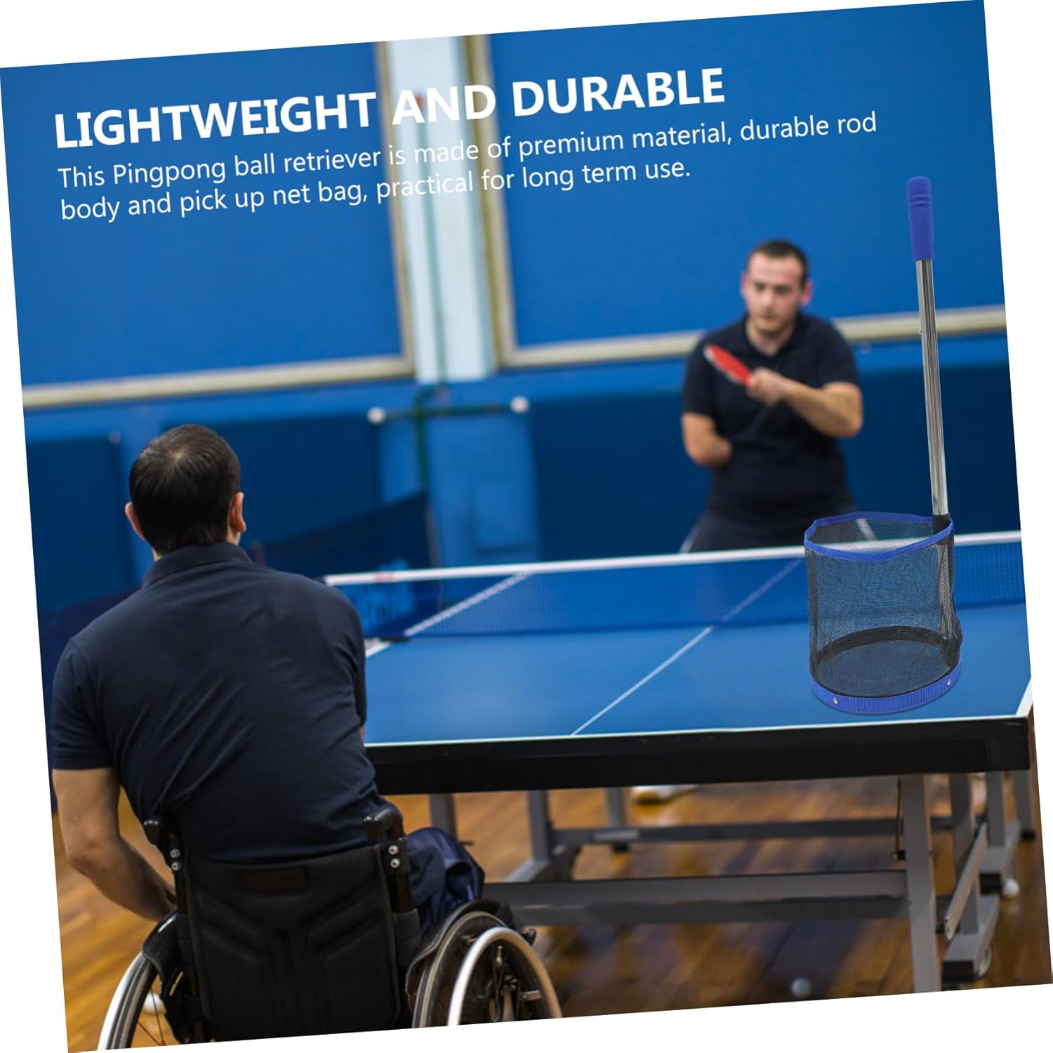 Tennis Ball Bag Retractable Pingpong Net Pingpong Ball Retriever Portable and Comfortable Grip