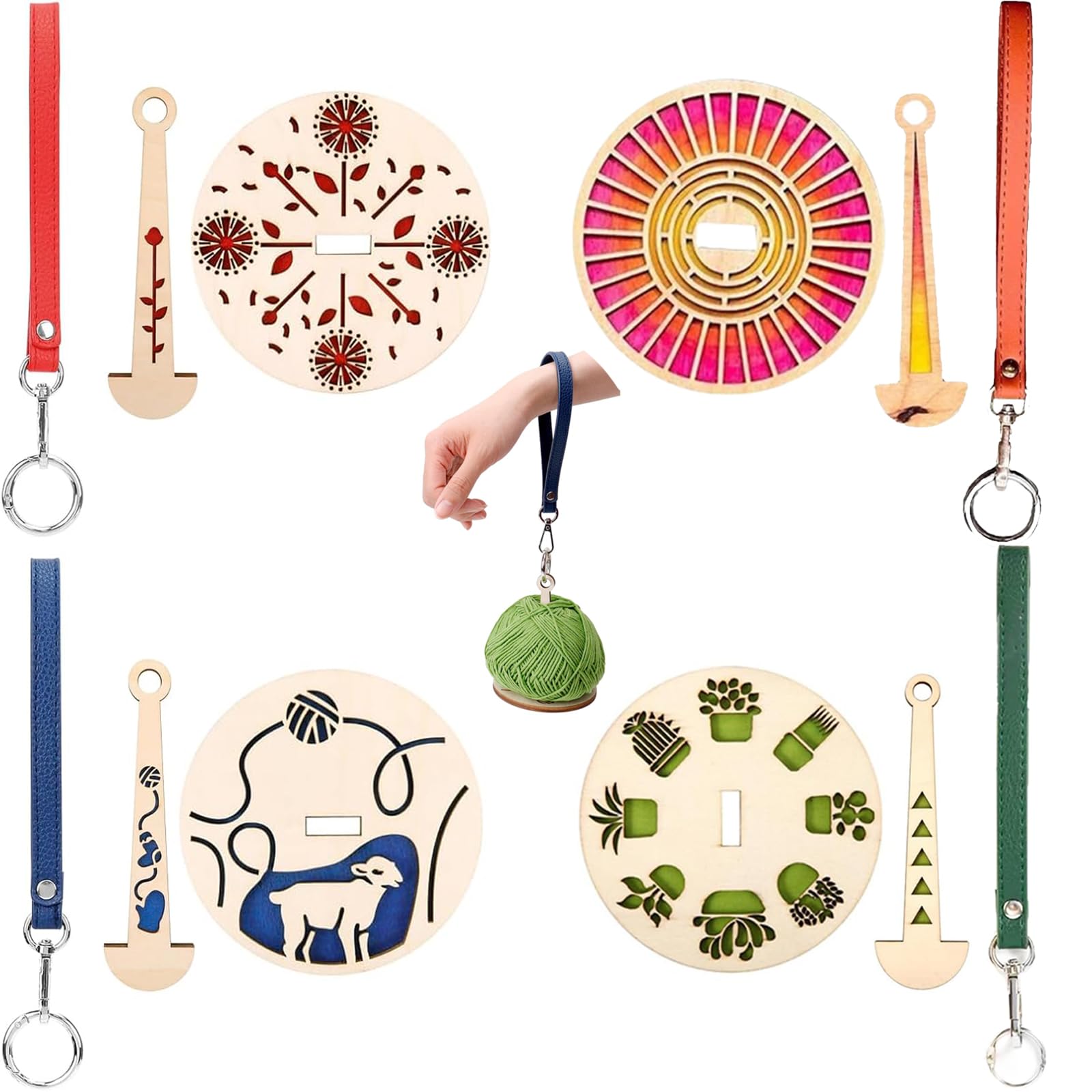 Lot De 4 Supports De Fil Portables Pour Poignet - Organisateur De Fil