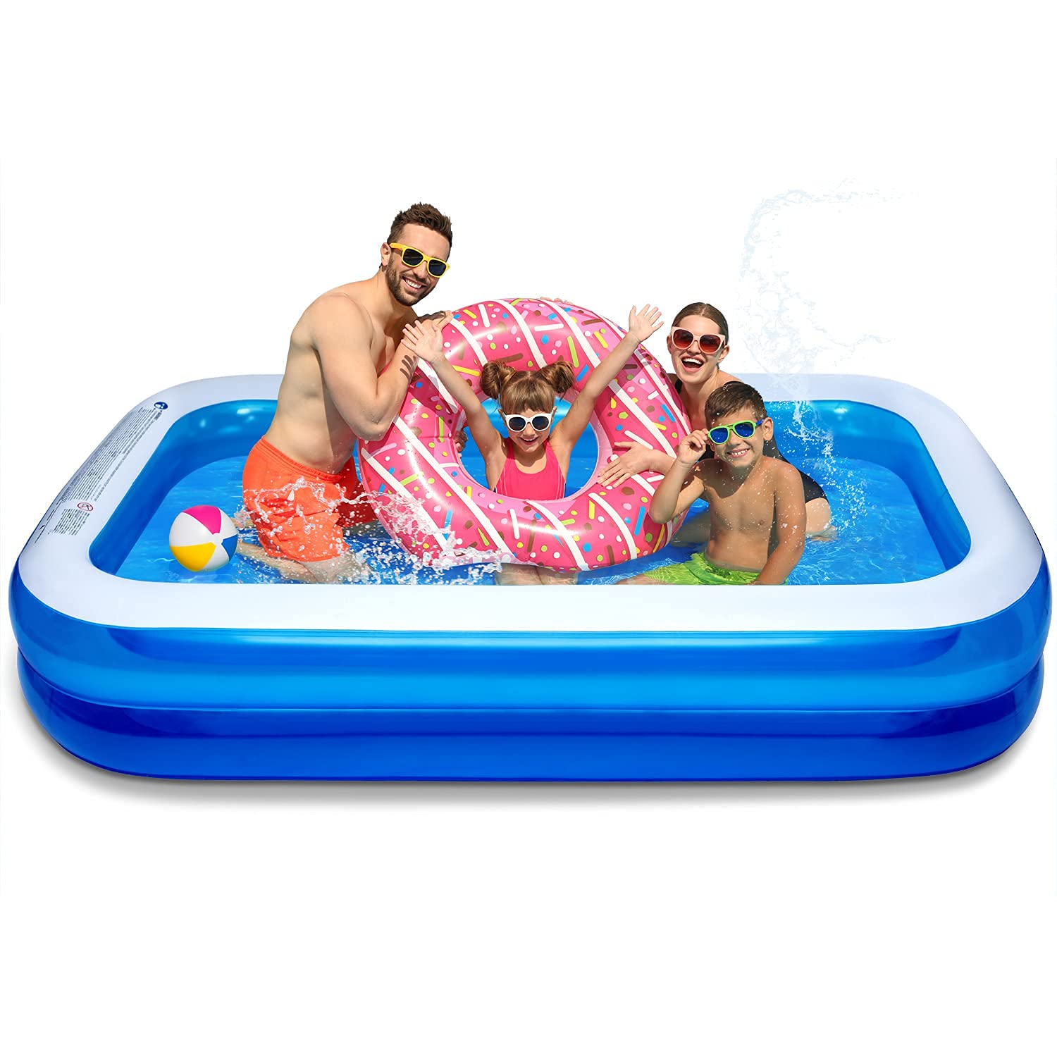 Buy CHICLIST Inflatable Swimming Pool 103" X69" X20" with Pump Full