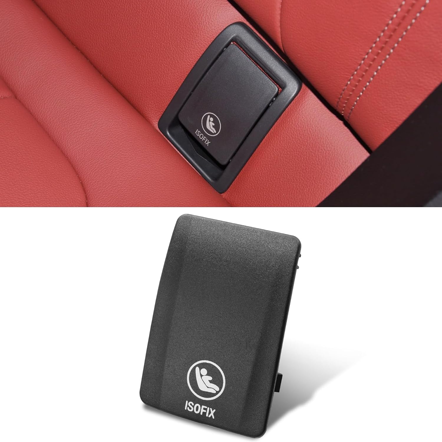 Jaronx Compatible with BMW Child Seat Anchor Cover X6 G06 2020-2025, ISOFIX Rear Seat Latch Anchor Cover for BMW X6 G06 52207939540 52207948756