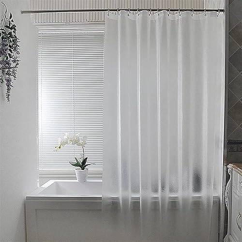 Vista 23 de Dependable Industries inc. Essentials Cortina de ducha magnetizada para baño con ojales de metal impermeable (rosa)