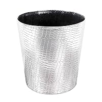 Vista 17 de Cubo de basura de piel sintética de 10 litros/2.64 galones, decorativo, impermeable, papelera para el hogar, oficina, baño, jardinería, 2